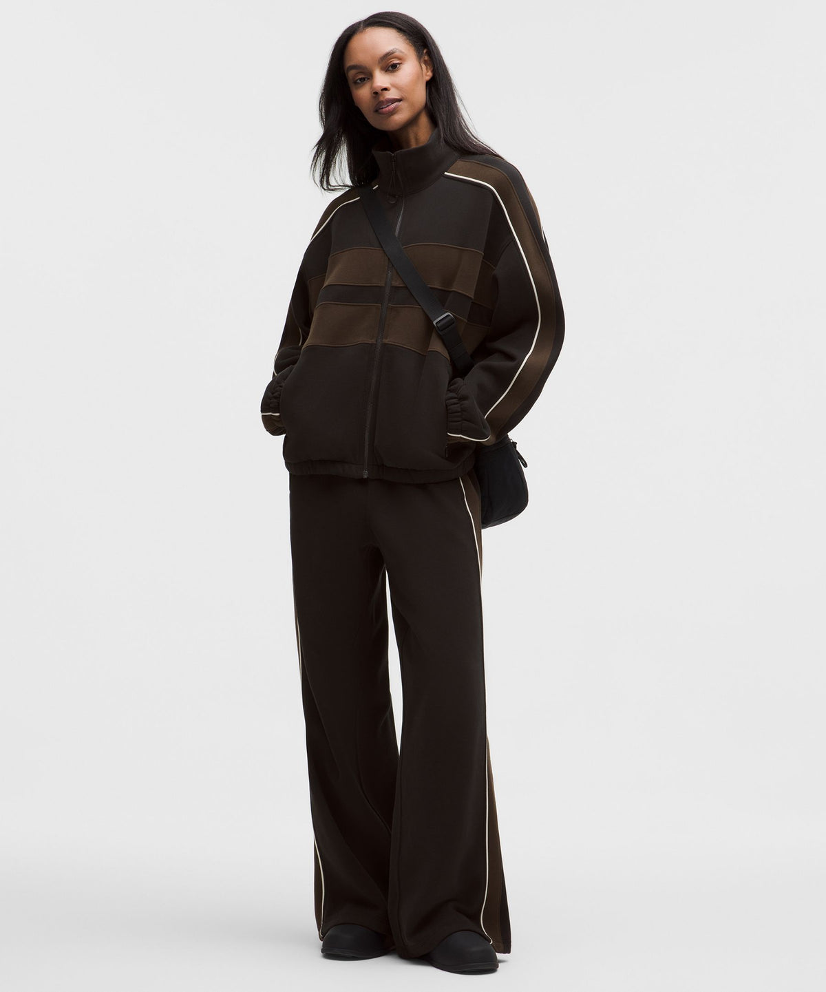 Women's Steady State Oversized Funnel Full ZipStripe