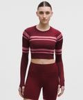 Swiftly Tech Cropped Long-Sleeve Shirt 2.0Stripe