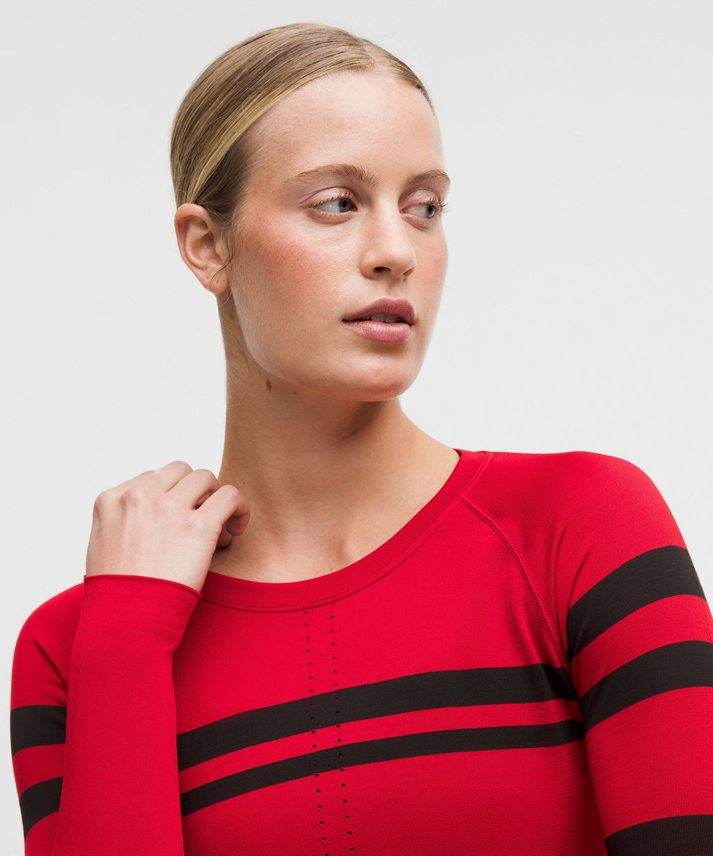 Swiftly Tech Long-Sleeve Shirt 2.0 Waist LengthStripe
