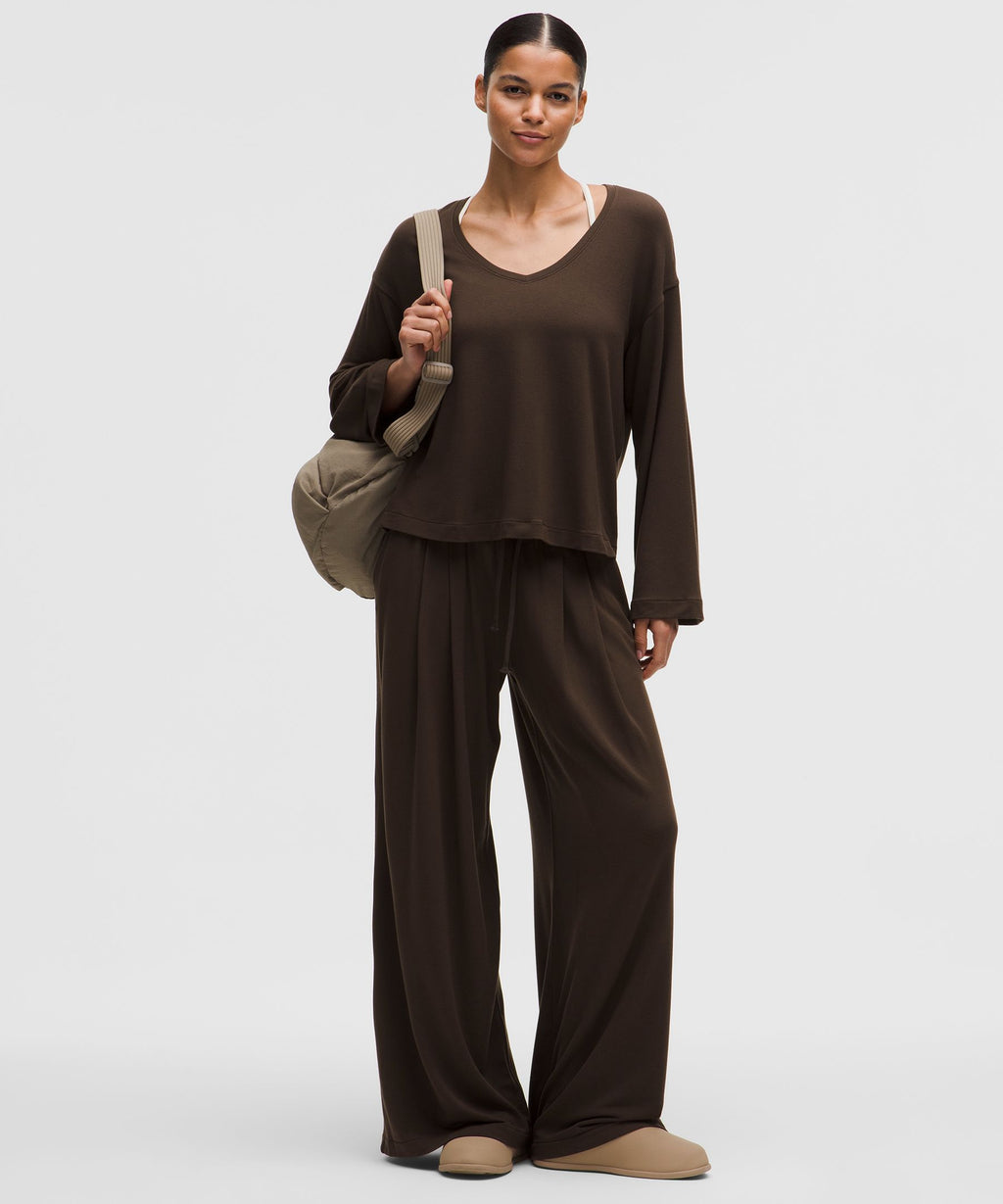 BeCalm V-Neck Bell Sleeve Shirt