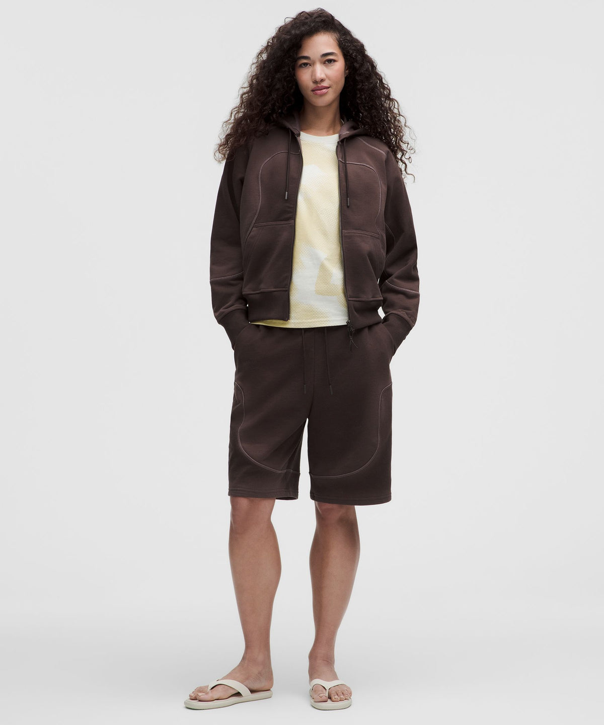 Faded French Terry Full-Zip HoodieSLNSH Collection