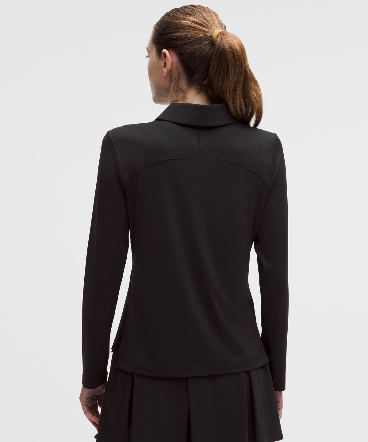 Quick-Dry Long-Sleeve Polo ShirtStraight Hem