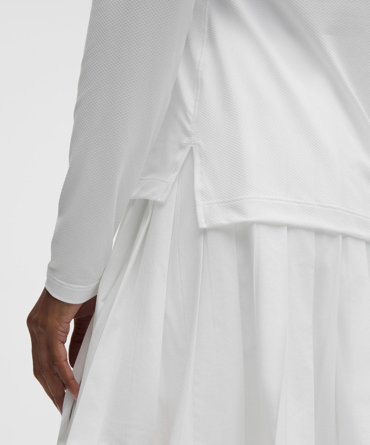 Quick-Dry Long-Sleeve Polo ShirtStraight Hem