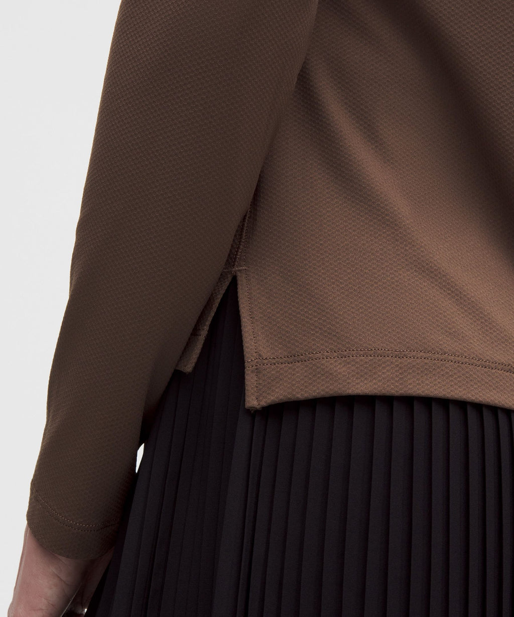 Quick-Dry Long-Sleeve Polo ShirtStraight Hem