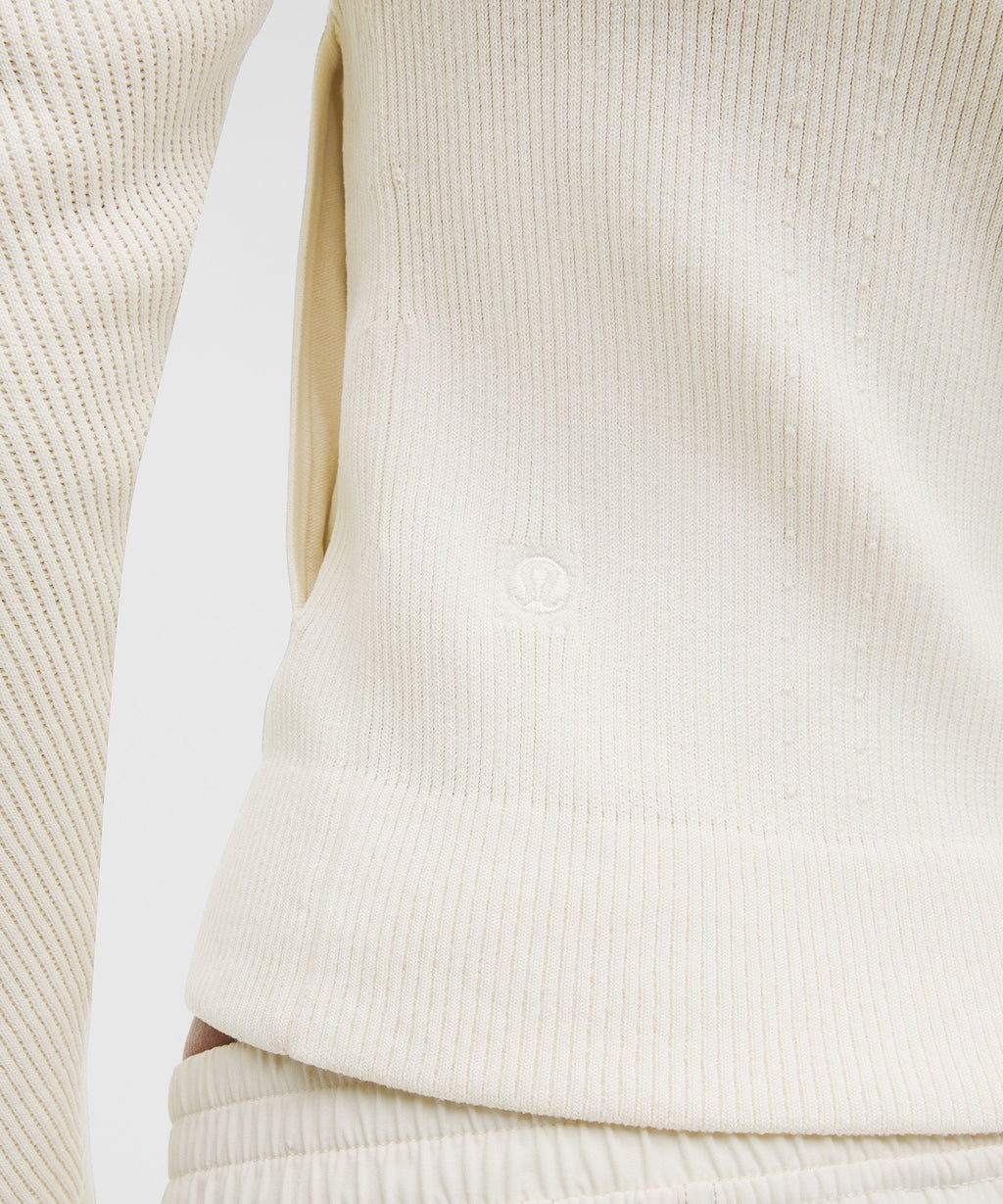 Structured Knit Zip-Up Hoodie