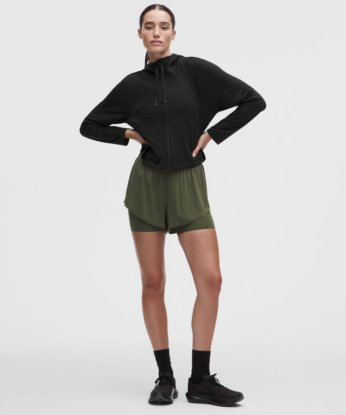 Sleek Perforated Running Jacket