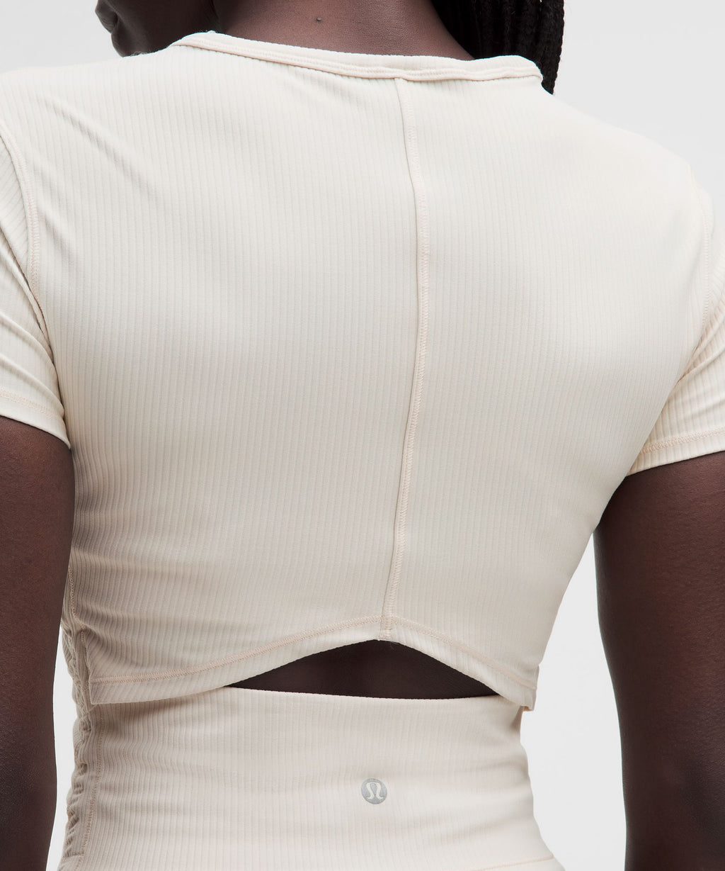 All It Takes Ribbed Keyhole Short-Sleeve Shirt