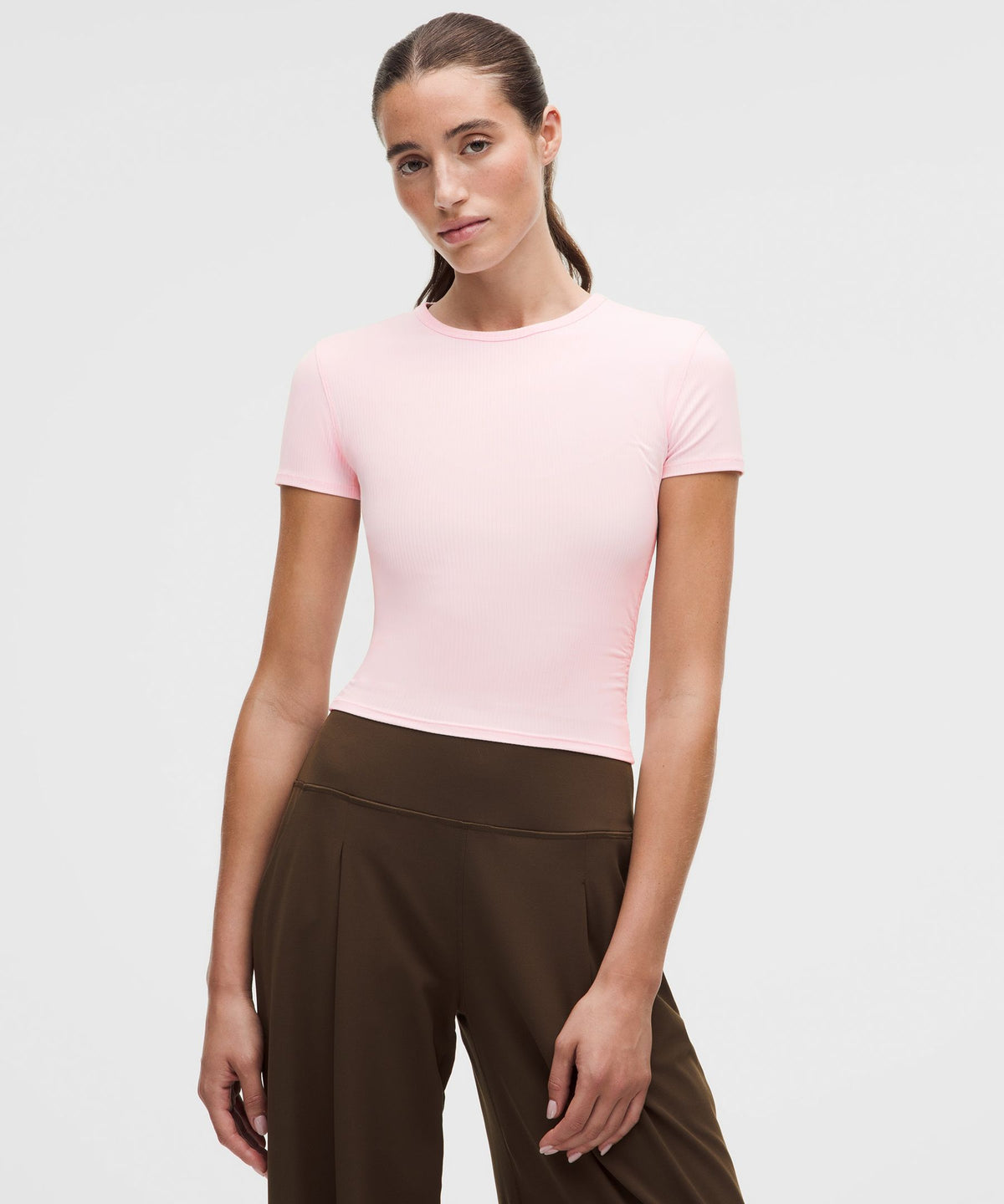 All It Takes Ribbed Keyhole Short-Sleeve Shirt