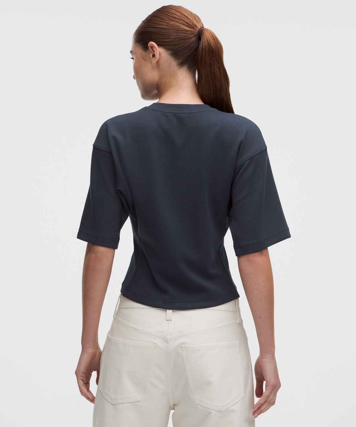 Double-Knit Relaxed Short-Sleeve Shirt