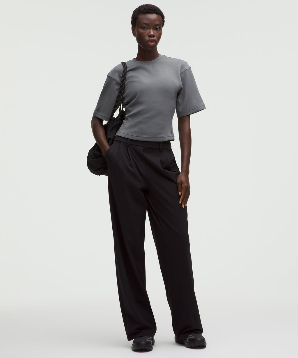 Double-Knit Relaxed Short-Sleeve Shirt
