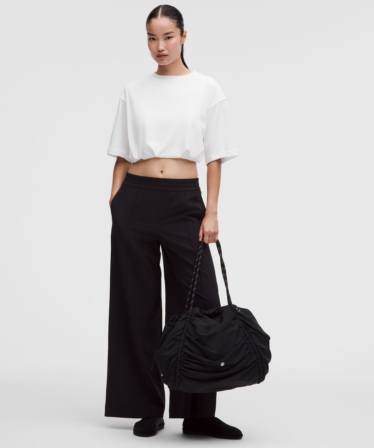 Cotton Jersey Bubble-Hem T-Shirt