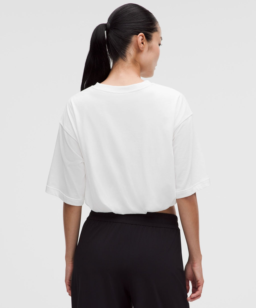 Cotton Jersey Bubble-Hem T-Shirt