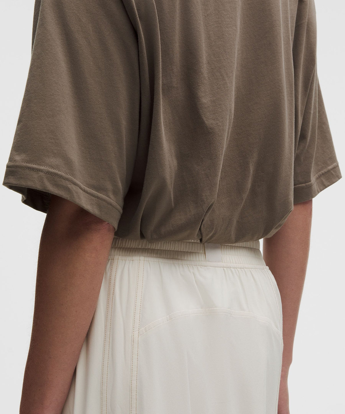 Cotton Jersey Bubble-Hem T-Shirt