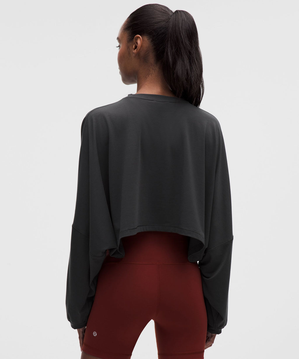 EasySet Relaxed-Fit Cropped Long-Sleeve Shirt