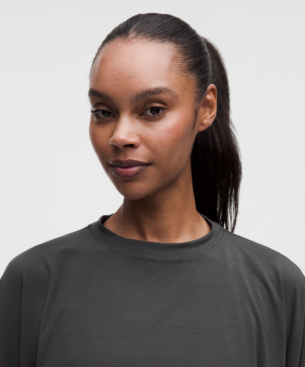 EasySet Relaxed-Fit Cropped Long-Sleeve Shirt