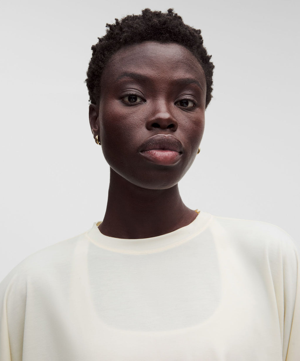 EasySet Relaxed-Fit Cropped Long-Sleeve Shirt