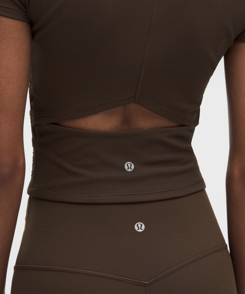 All It Takes Ribbed Keyhole Short-Sleeve Shirt