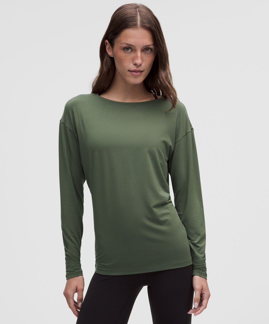 SilkyAppeal Hip-Length Long-Sleeve Shirt