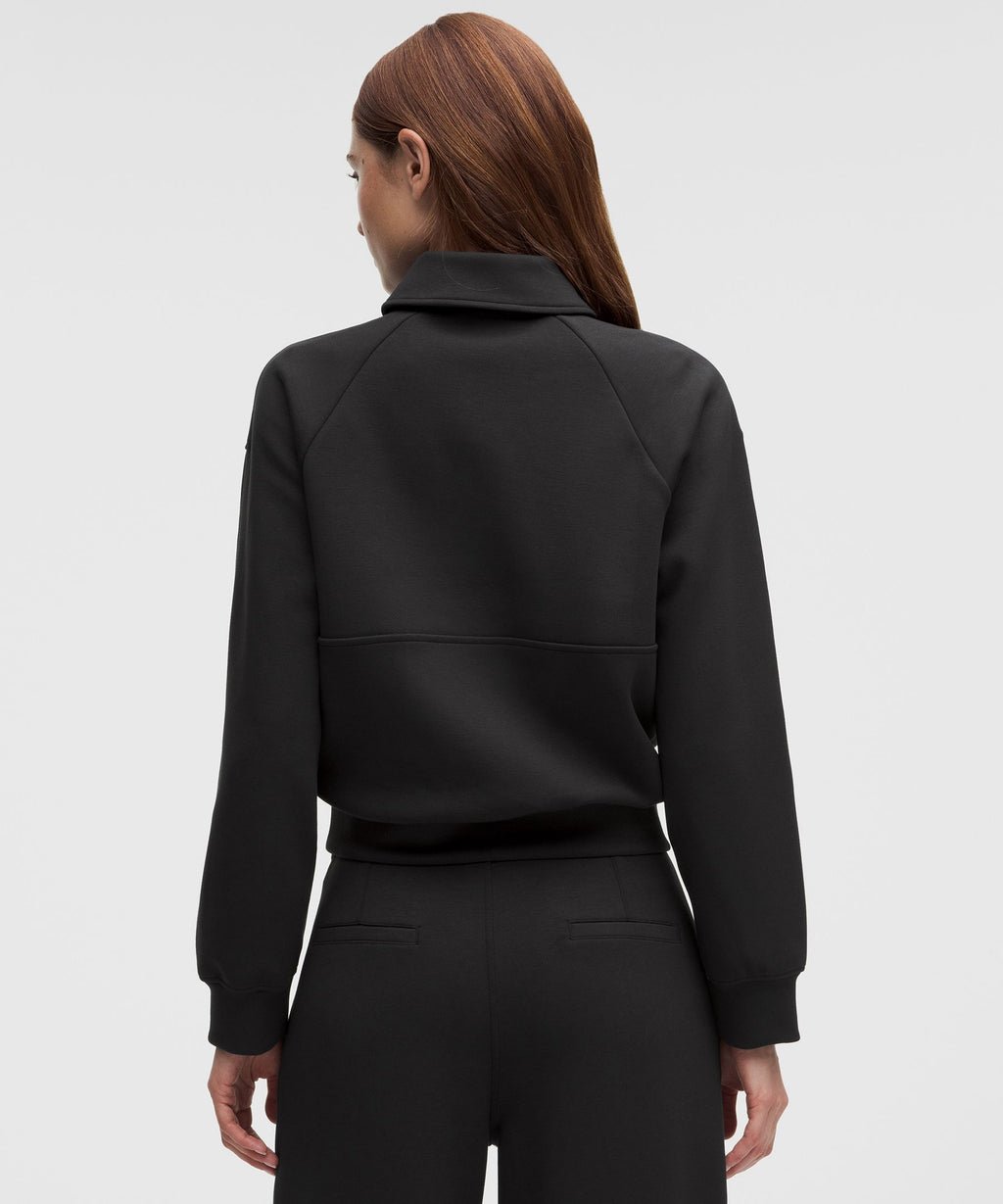 Smooth Spacer Relaxed Collared Half Zip