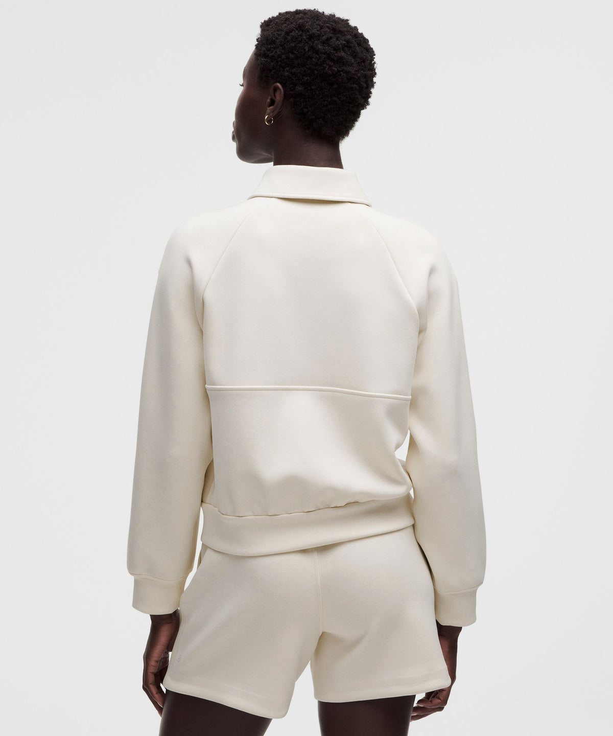 Smooth Spacer Relaxed Collared Half Zip