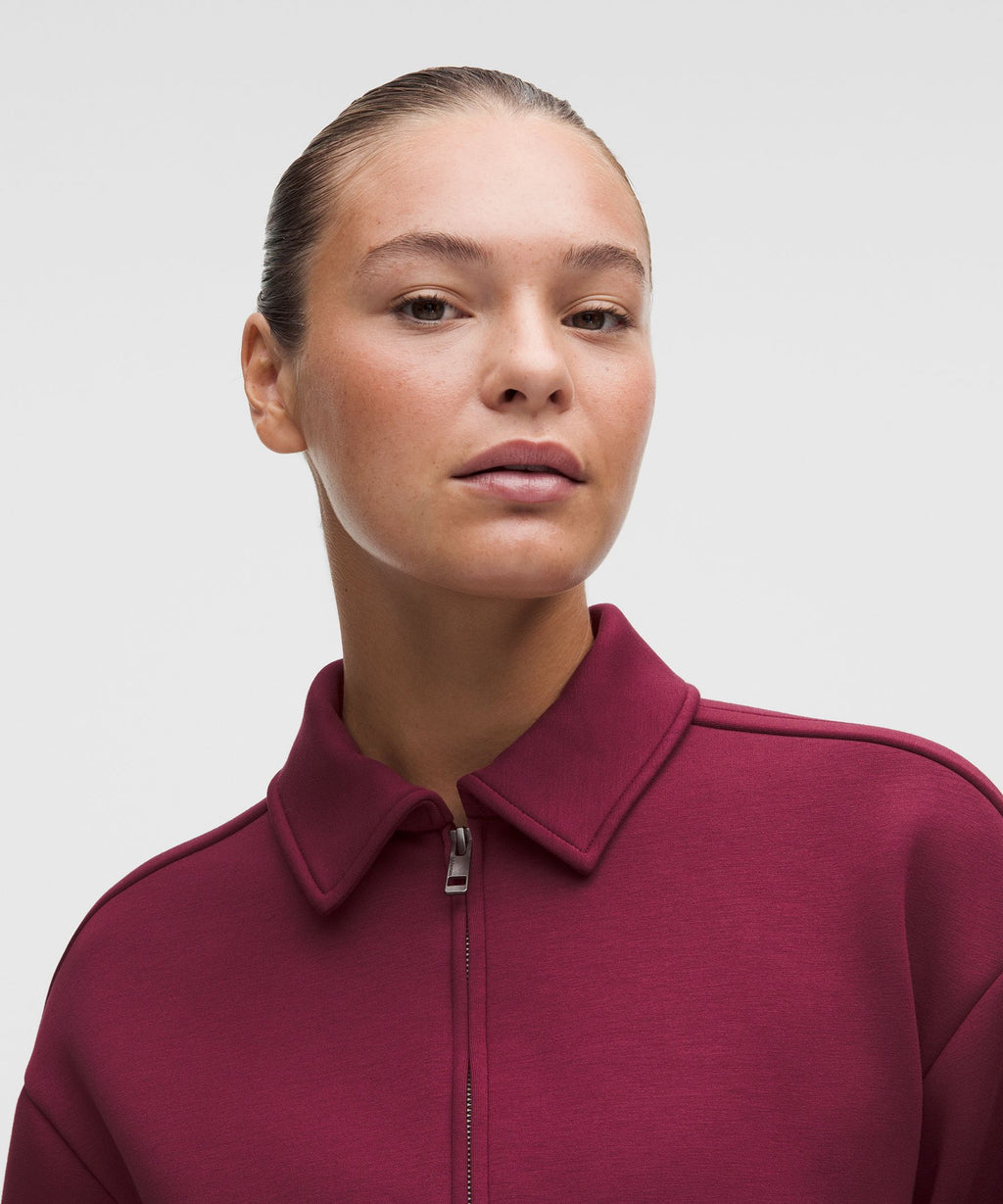 Smooth Spacer Relaxed Collared Half Zip