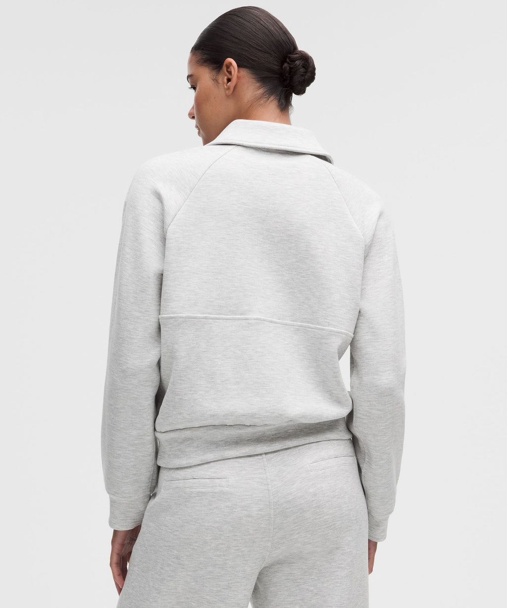 Smooth Spacer Relaxed Collared Half Zip