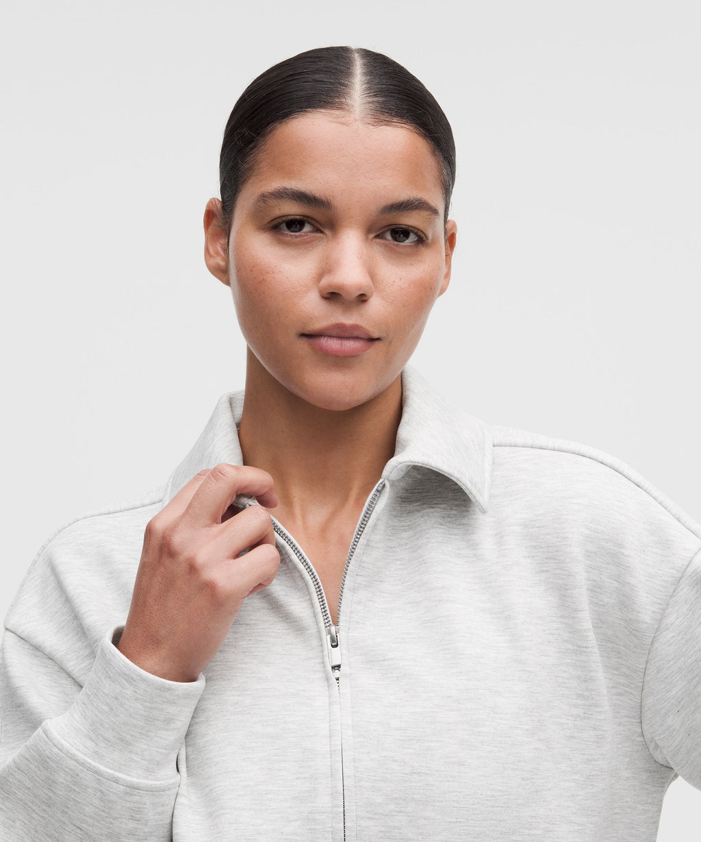 Smooth Spacer Relaxed Collared Half Zip