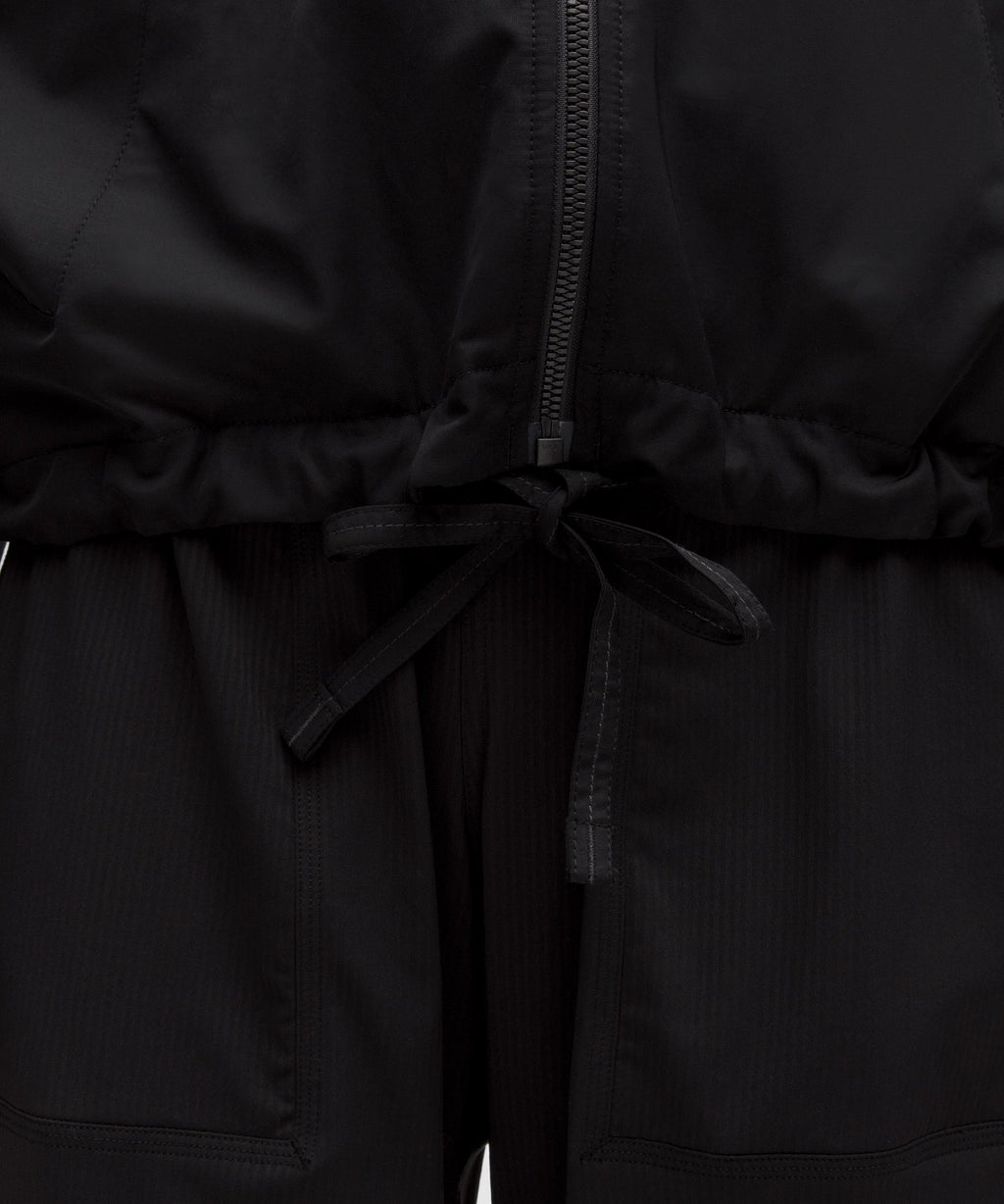 Water-Resistant Cropped Hooded Jacket