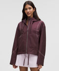 Water-Resistant Cropped Hooded Jacket