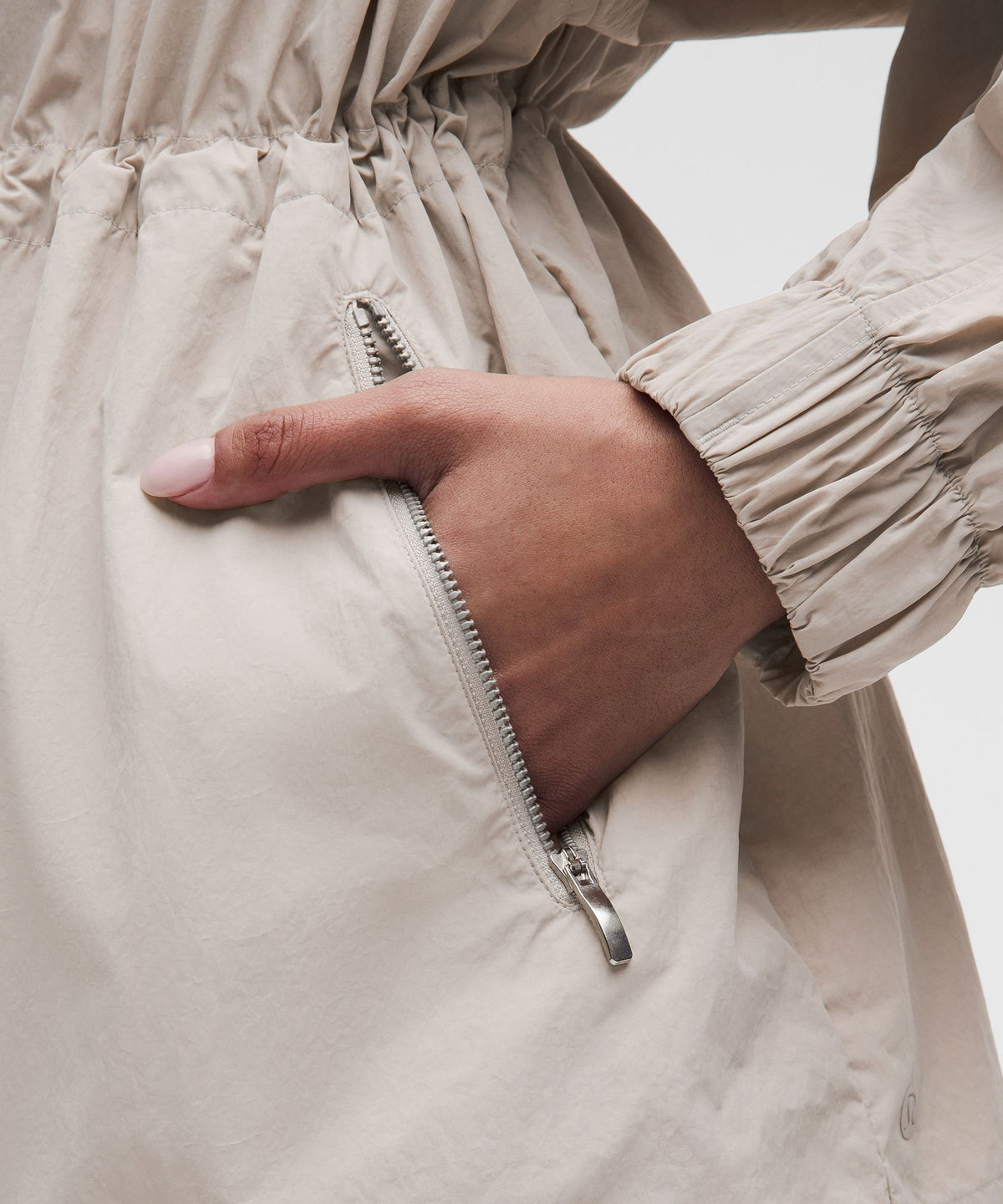 UV-Protective Cinch-Waist Oversized-Fit Jacket