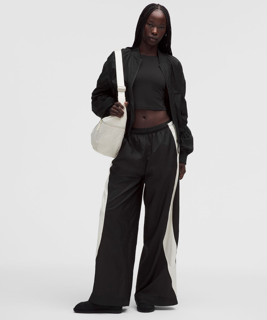 Curved-Hem Cropped Bomber