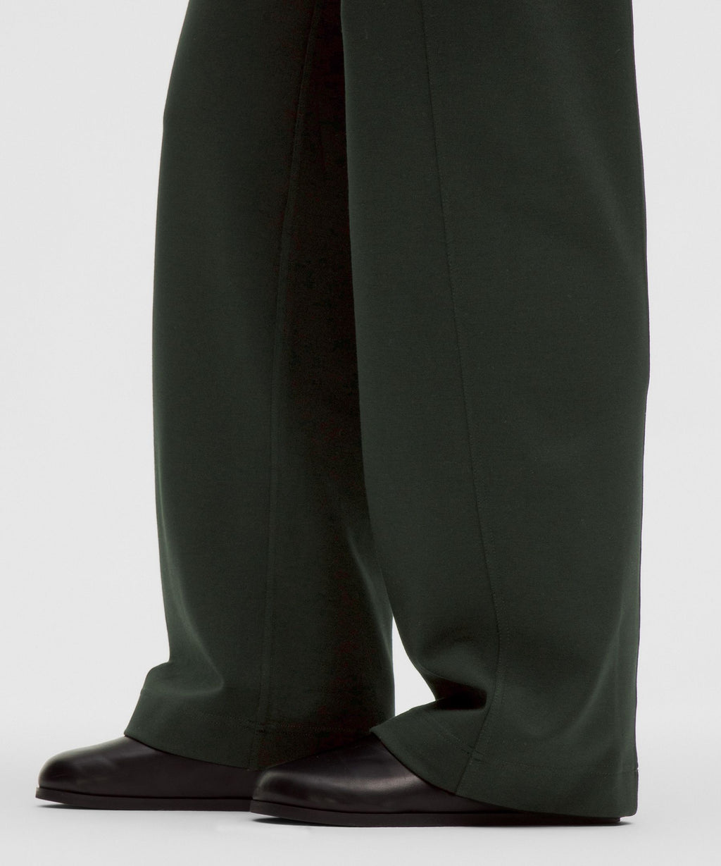 Stretch Knit Straight-Leg Pull-On Pant