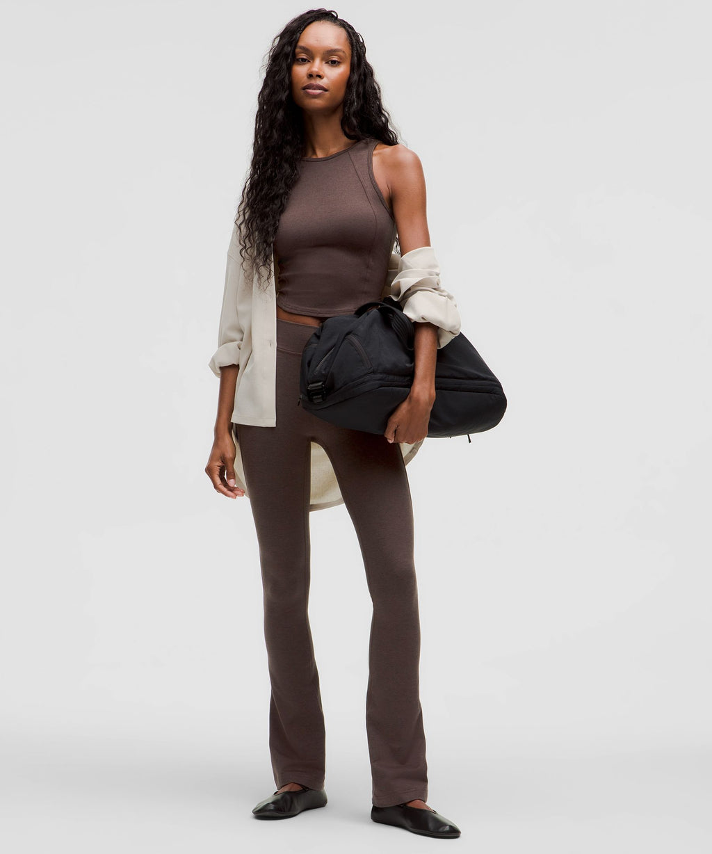 Softy Suedey Split-Hem High-Rise Mini-Flare PantRegular