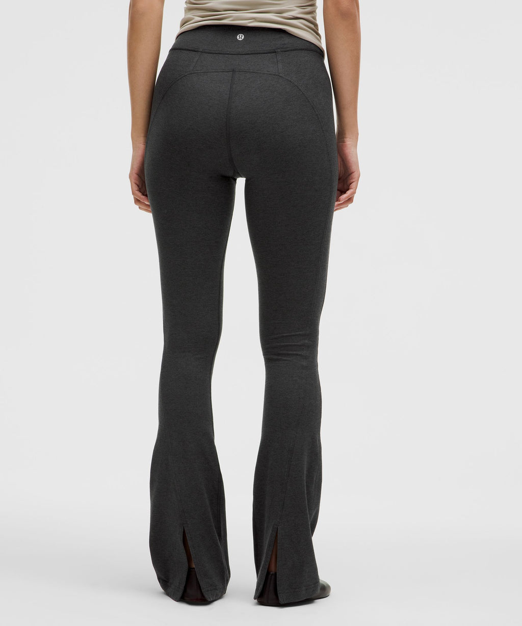 Softy Suedey Split-Hem High-Rise Mini-Flare PantRegular