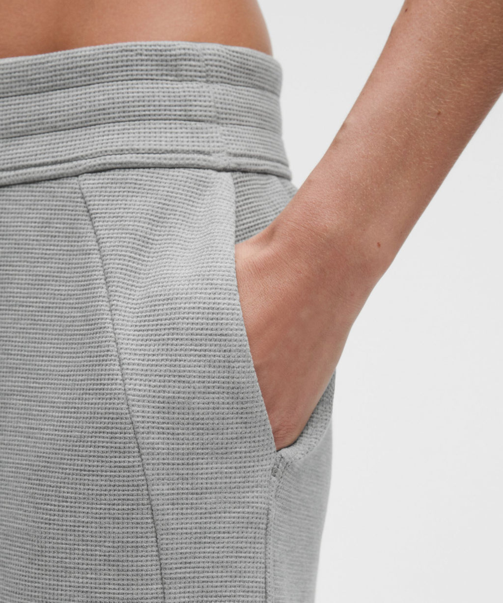 Scuba Mid-Rise Wide-Leg PantWaffle
