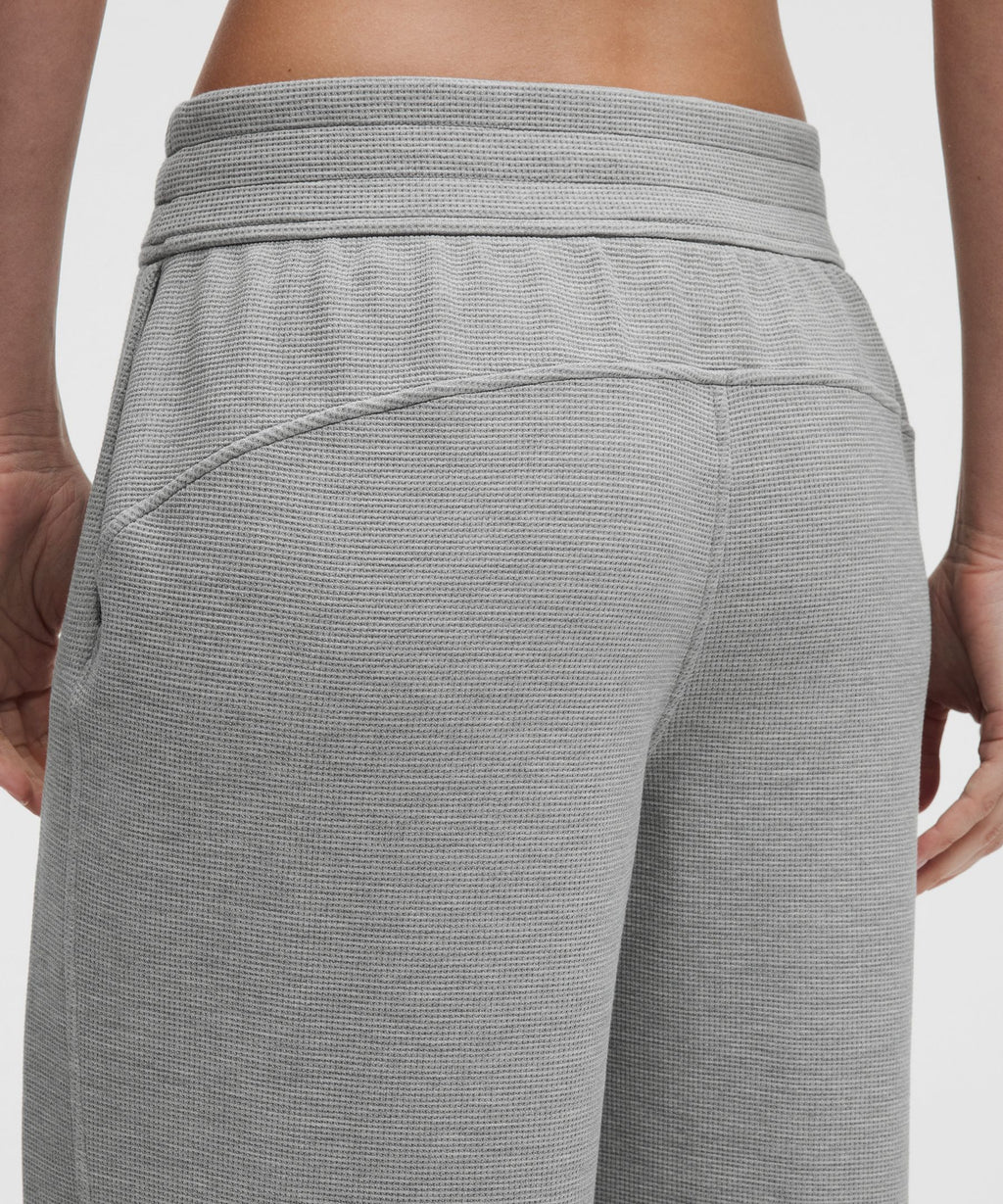 Scuba Mid-Rise Wide-Leg PantWaffle