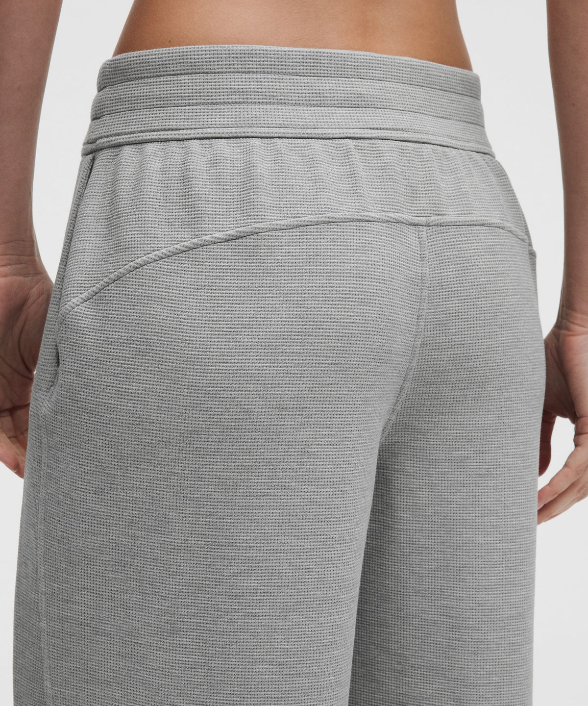 Scuba Mid-Rise Wide-Leg PantWaffle