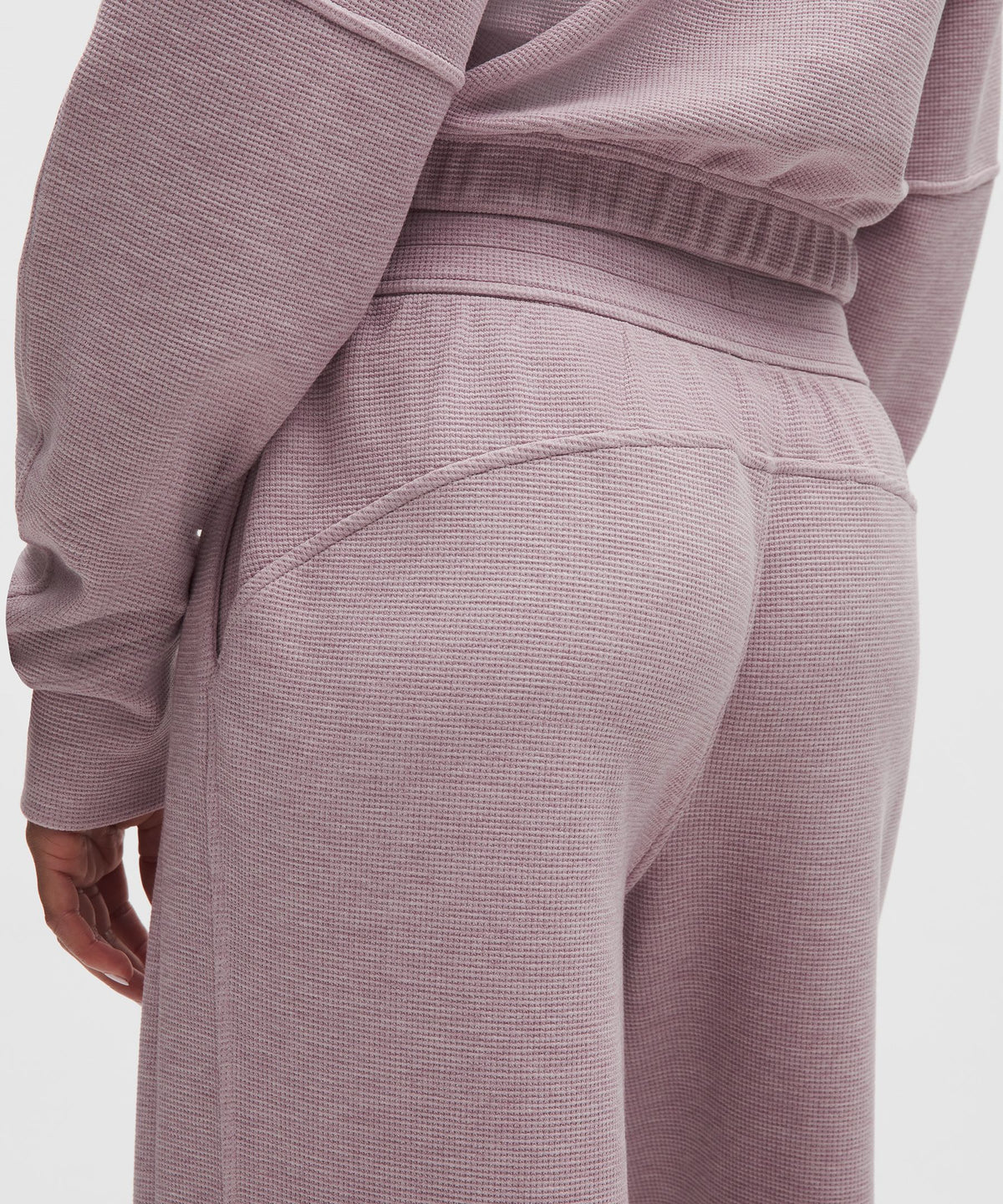 Scuba Mid-Rise Wide-Leg PantWaffle