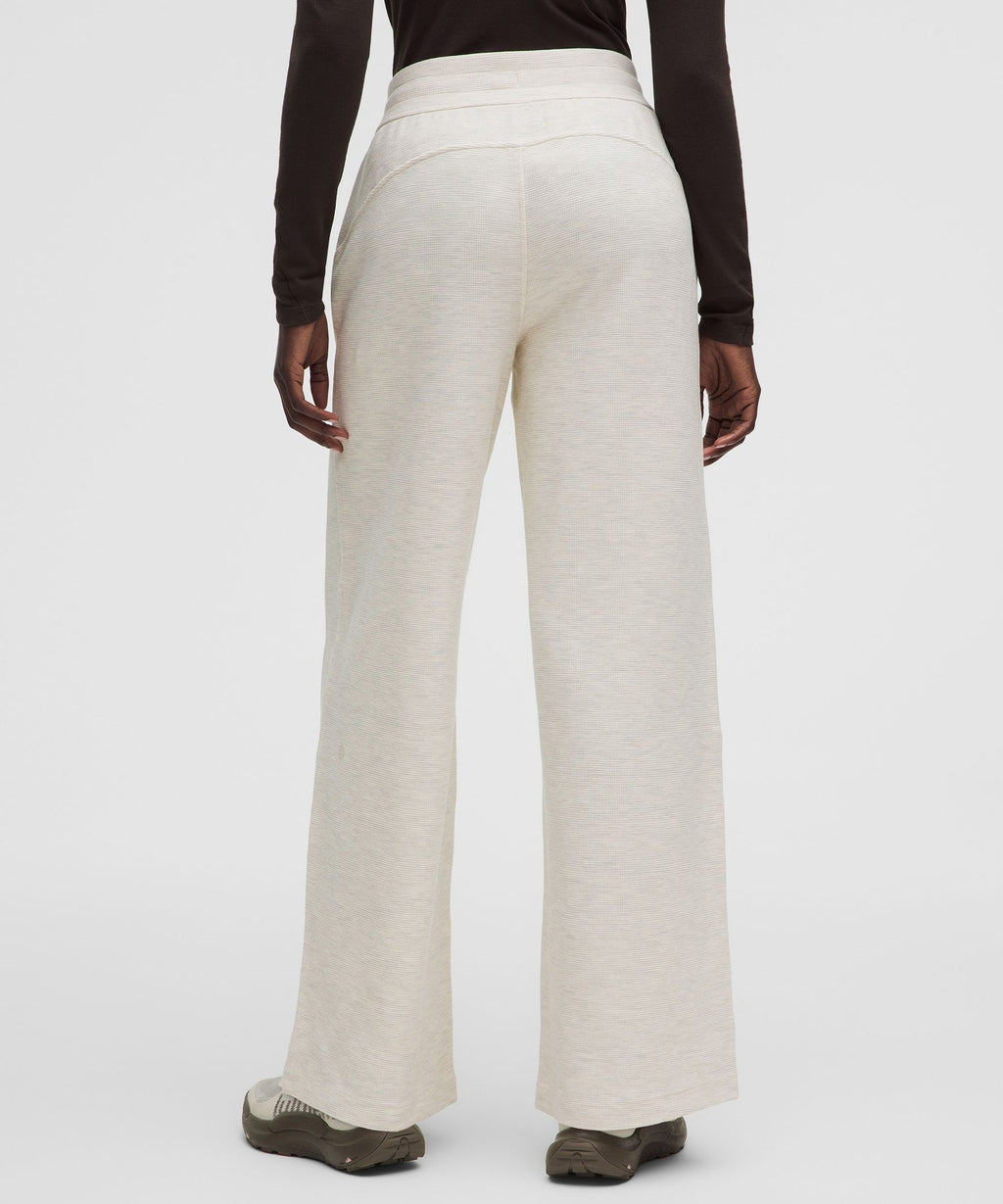 Scuba Mid-Rise Wide-Leg PantWaffle