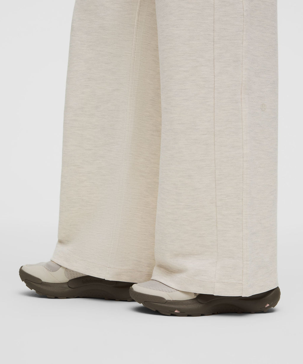 Scuba Mid-Rise Wide-Leg PantWaffle
