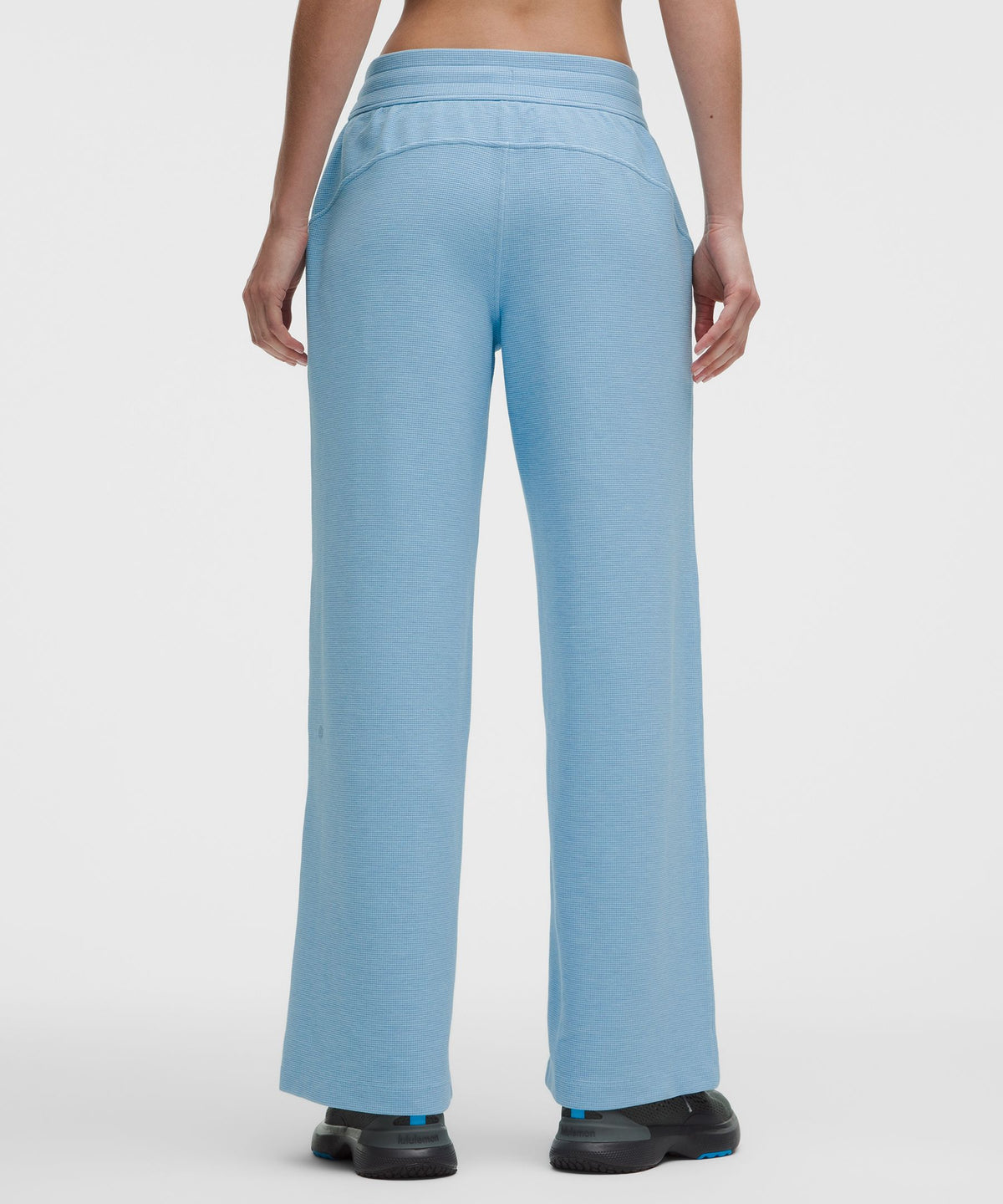 Scuba Mid-Rise Wide-Leg PantWaffle