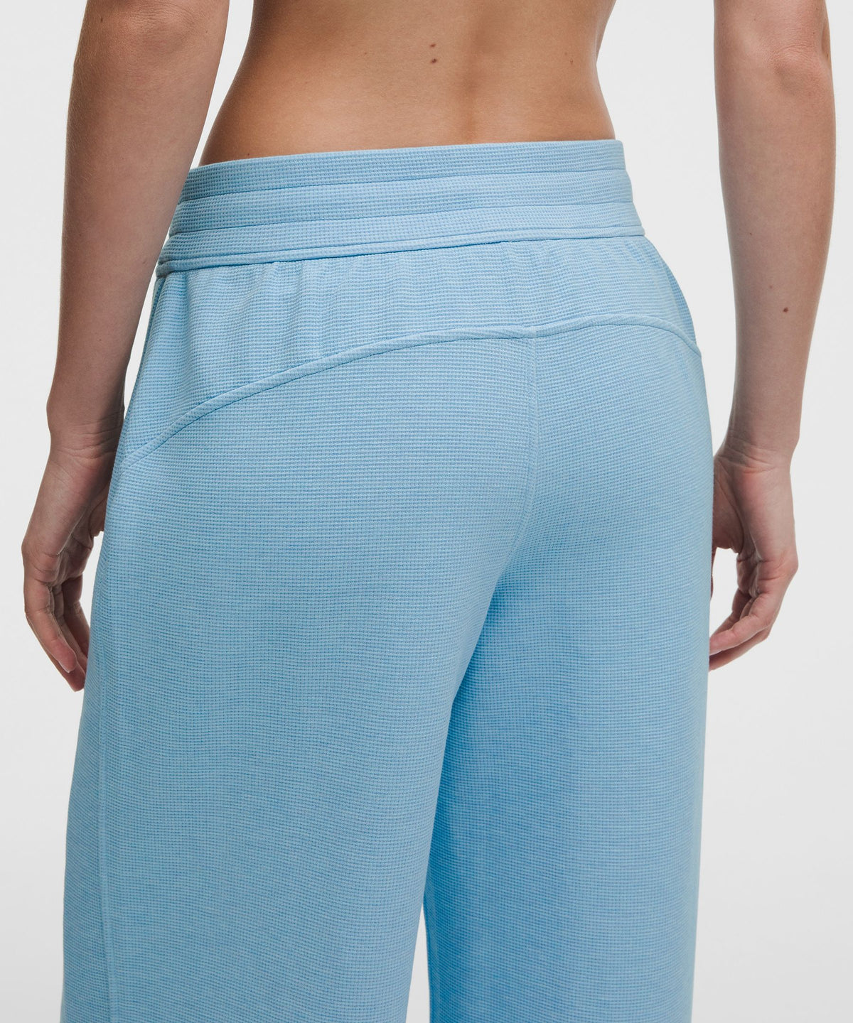 Scuba Mid-Rise Wide-Leg PantWaffle