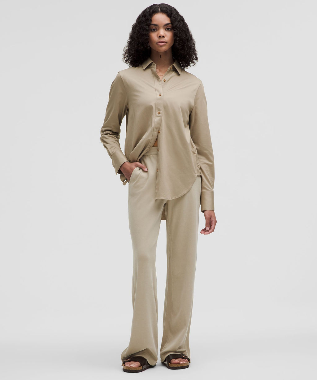 Softstreme High-Rise Wide-Leg Pique PantRegular