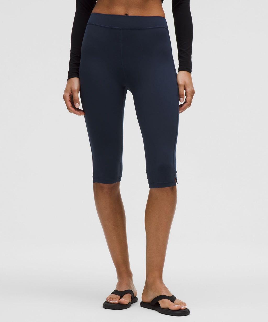Groove High-Rise Notched-Hem Crop 15"