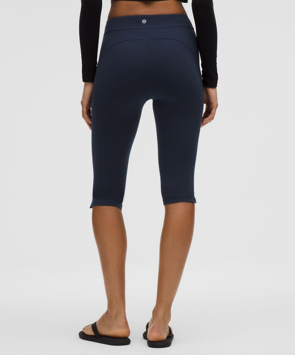 Groove High-Rise Notched-Hem Crop 15"