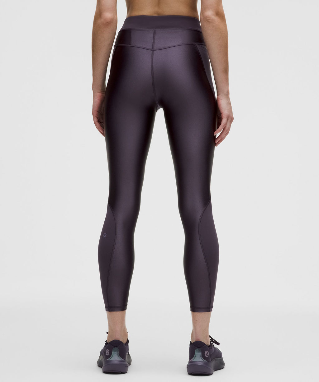 Satin Shine Panelled High-Rise Tight 25"Wordmark