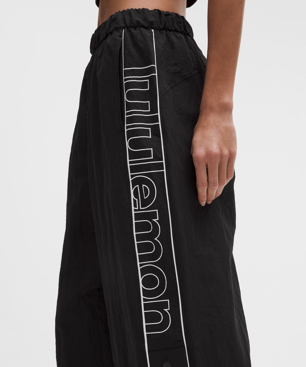 Crinkle Nylon Mid-Rise Track PantWordmark