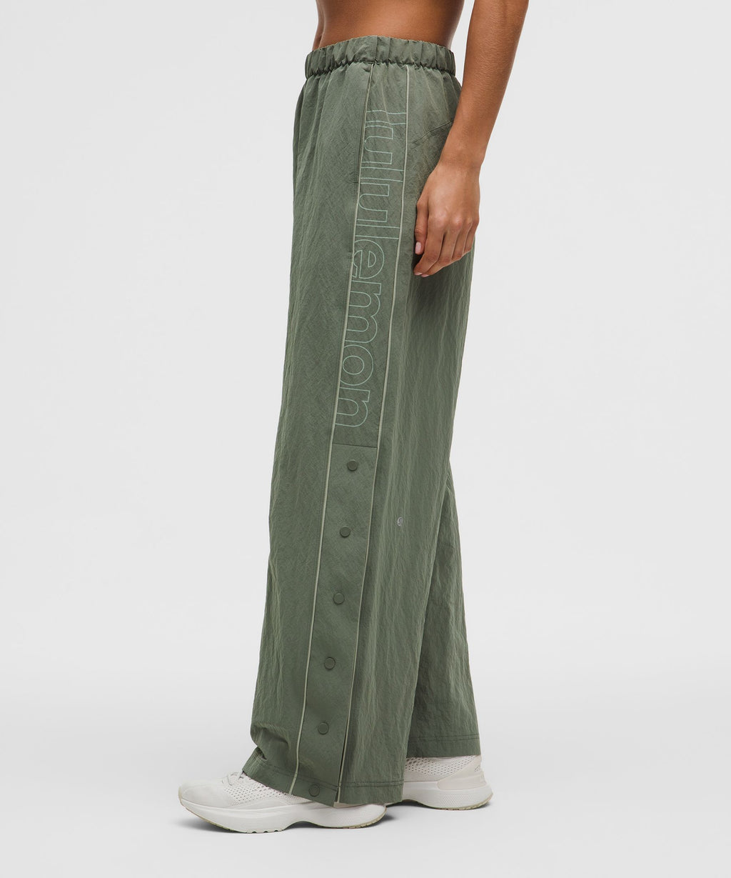 Crinkle Nylon Mid-Rise Track PantWordmark