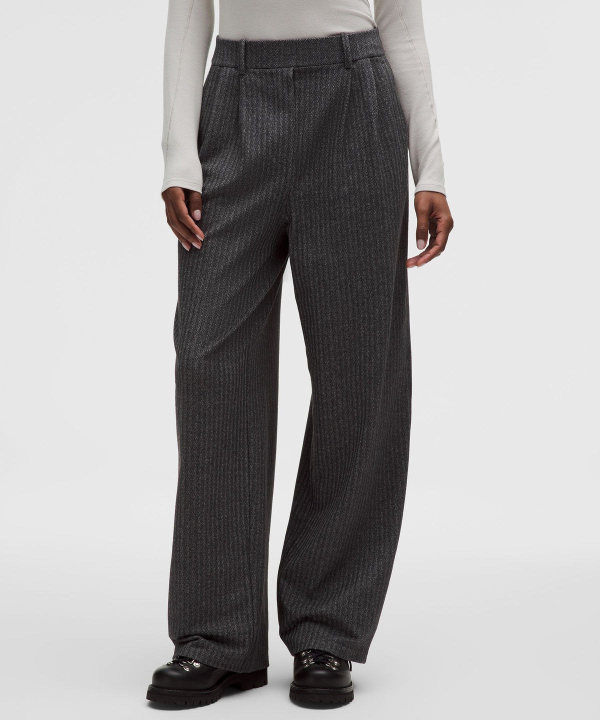 Daydrift High-Rise Wide-Leg Trouser ShortHerringbone