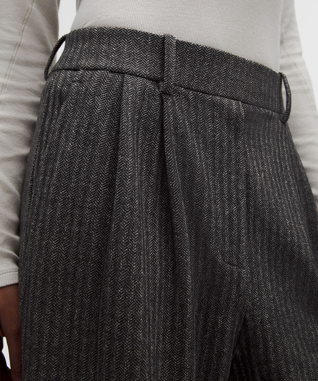 Daydrift High-Rise Wide-Leg Trouser ShortHerringbone